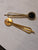 Black Crystal Gold Hair Pin Set