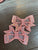 Pink sparkle shoe bows