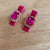 Fuschia Pink Velvet Mini Hair Pin Set