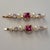 Fuschia Pin Pearl Hair Pin Set