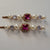 Fuschia Pin Pearl Hair Pin Set