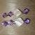 Purple Irradescent Gem Gold Hair Pin Set