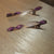 Purple Irradescent Gem Gold Hair Pin Set