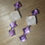 Purple Irradescent Gem Gold Hair Pin Set