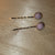 Purple Round Stone Hair Pin Set