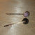 Purple Round Stone Hair Pin Set