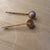 Purple Round Stone Hair Pin Set